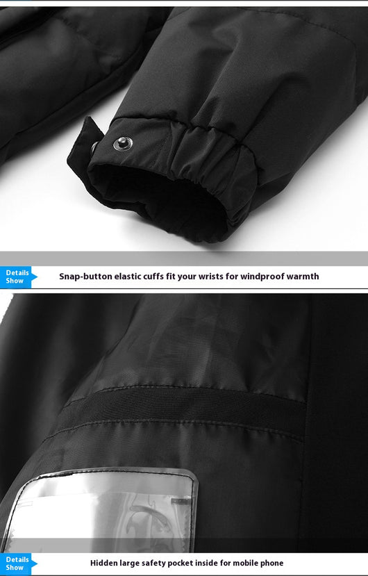 Abrigo Largo de Plumón de Pato Blanco para Hombre - Chaqueta Térmica Reforzada - Image 32