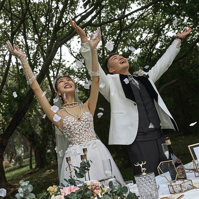 Vestido de Encaje Escote V para Sesión de Fotos en Pareja, Viajes y Bodas - Image 11