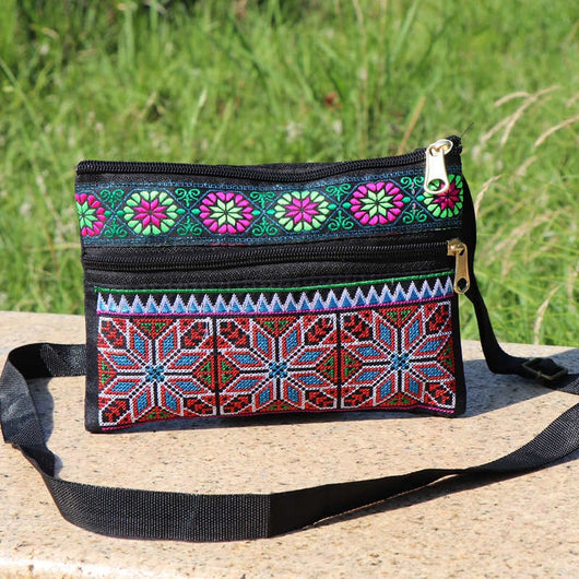 Bolsa Bandolera Doble Compartimento con Bordado Artesanal - Image 28