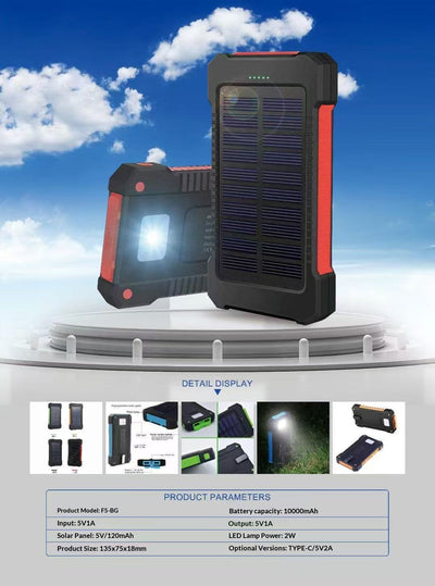Batería Solar Portátil 20000mAh con Linterna LED y Protección Waterproof - Image 22