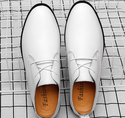 Zapatos Casuales de Cuero Blanco con Suela Suave - Estilo Británico Moderno - Image 15
