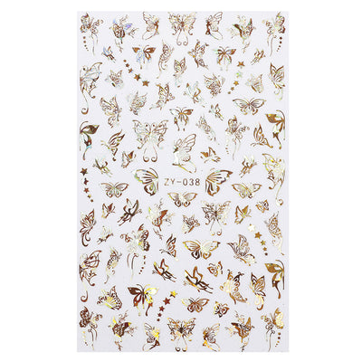 Calcomanías de Uñas Efecto Mariposa con Brillo Láser - Image 16