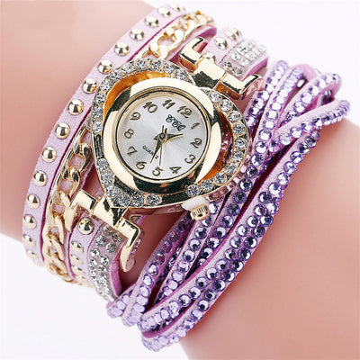 Reloj Pulsera Dama Redondo con Diamantes Love Dial - Image 3