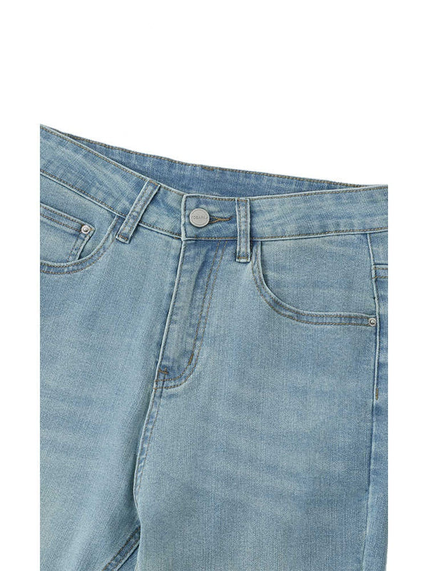 Jeans Skinny Talle Alto Stretch Talla Grande en Tonos Claros