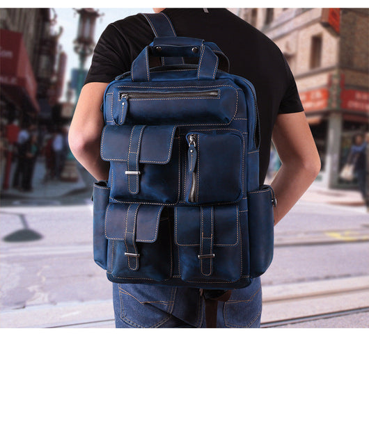 Bolsa de Cuero Crazy Horse Retro para Hombre - Image 10