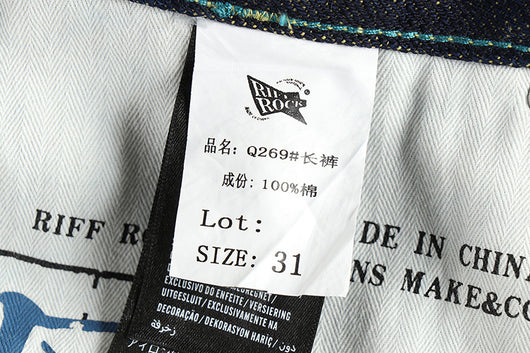 Pantalones Vaqueros Vintage de Algodón Teñido para Hombre - Image 4