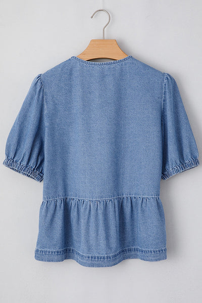 Blusa Elegante con Detalle de Moño y Fruncido - Image 14