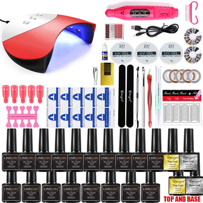 Kit Completo de Diseño de Uñas con Lámpara UV y Máquina Pulidor - Image 4