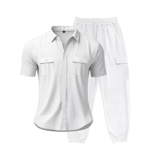 Conjunto de Trabajo Casual: Camisa Manga Corta y Pantalón - Image 28