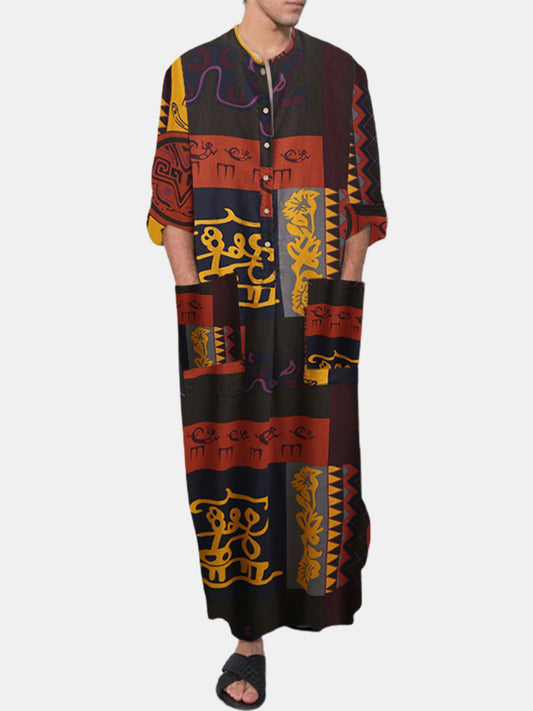 Bata Larga Estampada Dubai - Ropa de Casa Elegante - Image 2