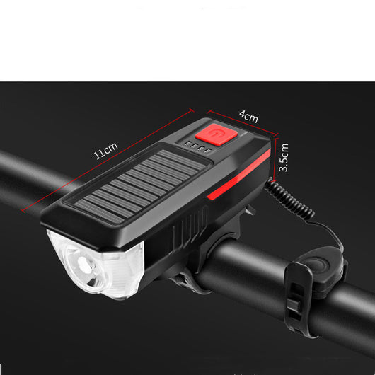 Faro Bicicleta LED Solar con Bocina USB Recargable - Image 8