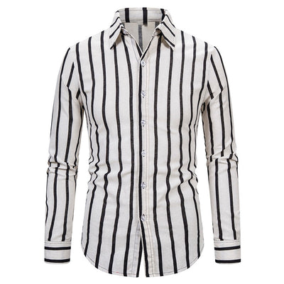 Camisa Cuadros Británica Elástica Suelta Manga Larga Solapa Estampada - Image 33