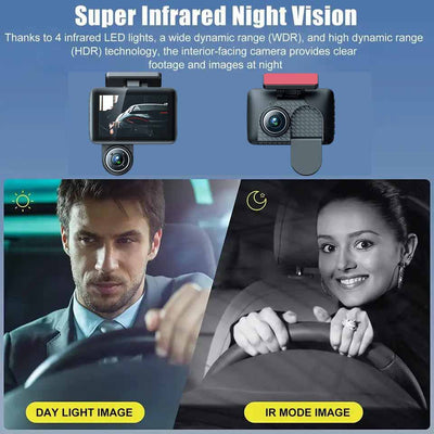 Cámara Dashcam 4 Pulgadas Full HD 1080P con Visión Nocturna Infrarroja - Image 5