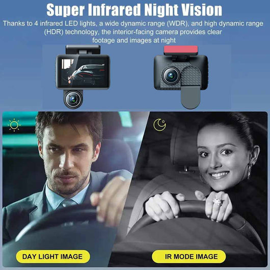 Cámara Dashcam 4 Pulgadas Full HD 1080P con Visión Nocturna Infrarroja - Image 5