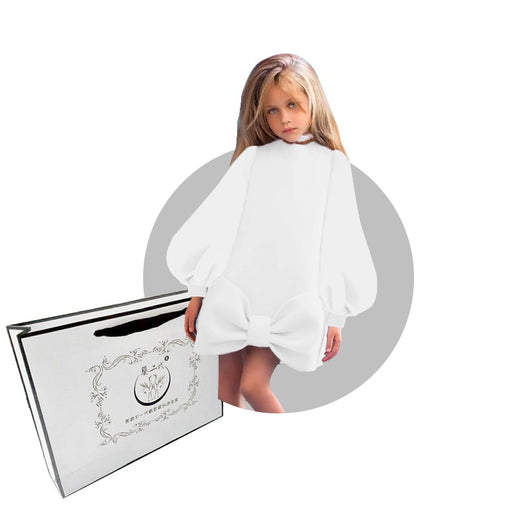 Vestido Infantil de Moda con Mangas Largas y Efecto Burbuja - Image 12
