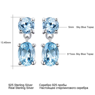 Aretes Largos de Zafiro para Mujer - Elegancia y Personalidad - Image 4