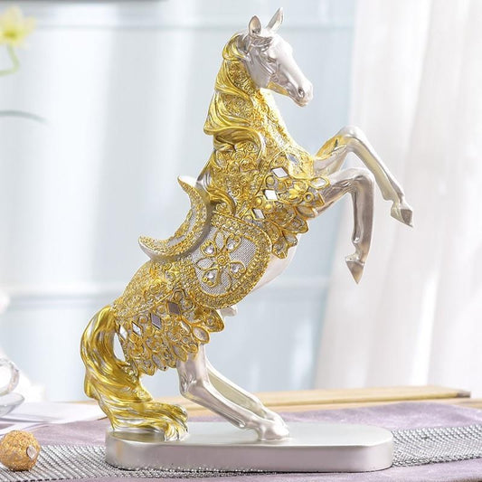Caballo Decorativo Luminoso de Lujo Europeo para Vino y Hogar