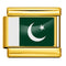 Dorado Background World Flag Photo Epoxy Italian Module Bracelet ICY0001PK Pakistan