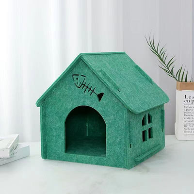 Cama Felpa para Gatos Cuatro Estaciones Desmontable y Lavable - Image 8