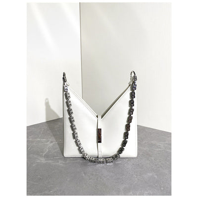 Bolso Bandolera Geométrico con Cadena - Image 3