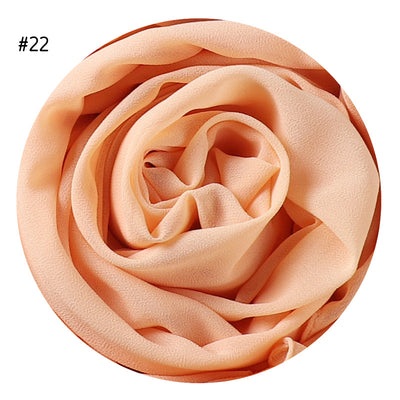 Pañuelo de Gasa Perlada en Colores Sólidos - Cobertura Elegante Monocromática - Image 25