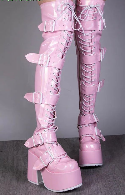 Botas Altas Impermeables con Plataforma y Hebilla para Mujer - Image 10