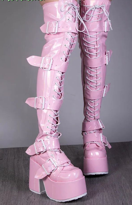 Botas Altas Impermeables con Plataforma y Hebilla para Mujer - Image 10