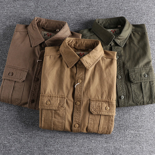 Chaqueta Camisa Multibolsillos para Trabajo - Lavado Fácil