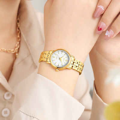 Reloj de Cuarzo Elegante con Esfera Redonda, Acero Inoxidable y Cristal de Zafiro - Image 3