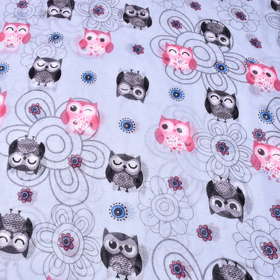 Chal Estampado con Búhos de Colores para Mujer - Image 2