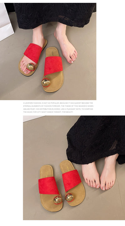 Sandalias Planas Tipo Francés con Punta Abierta para Mujer - Image 22