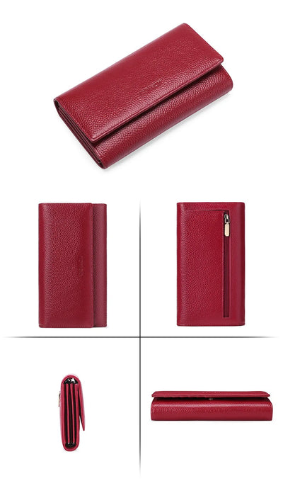 Cartera Larga de Cuero Genuino para Mujer - Diseño Europeo Premium - Image 16