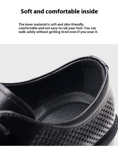 Zapatos de Cuero Cowhide Transpirables con Aumento de Altura para Hombre - Image 10