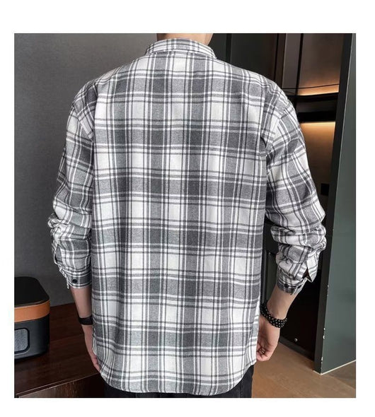 Camisa Casual Cuadros Estilo Hong Kong para Jóvenes - Image 44