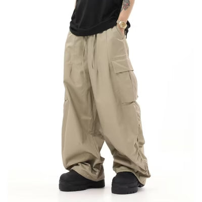 Pantalones Cargo Sueltos Vintage Arrugados Multi-bolsillo - Image 10