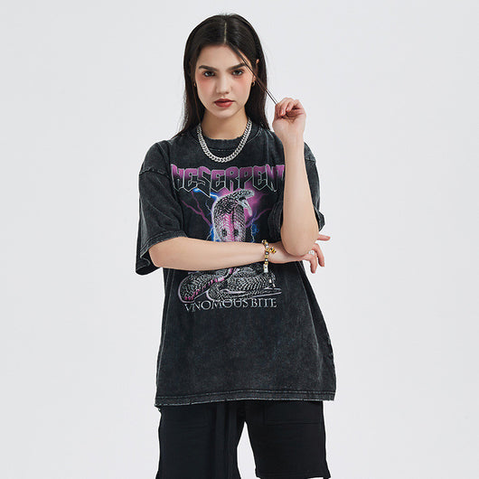 Camiseta Hombre Cobra Estampado Clásico Manga Corta - Image 4