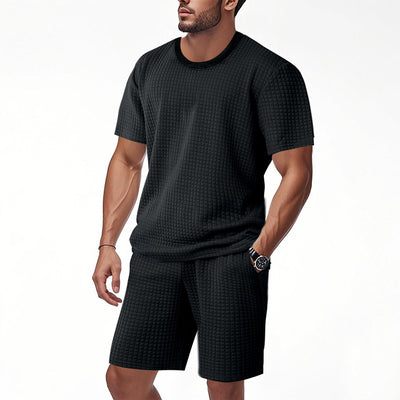 Conjunto Retro Casual para Hombre - Camiseta Cuello Redondo Manga Corta - Image 24