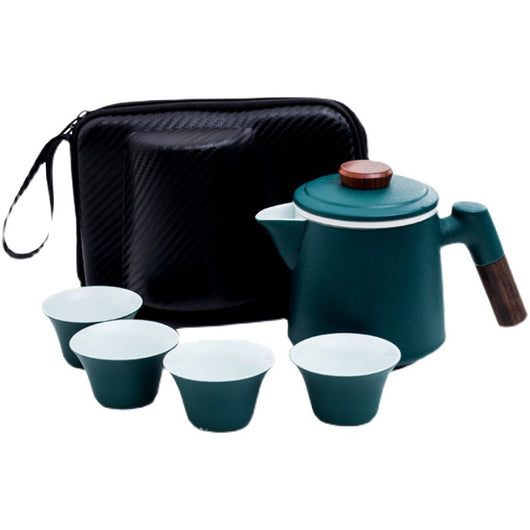 Juego de Té Kung Fu Portátil en Cerámica para Viajeros
