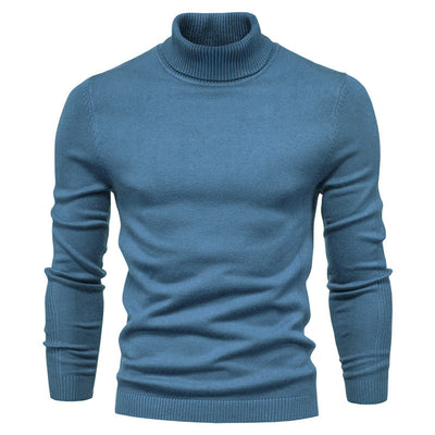 Suéter Cuello Alto Slim Fit Básico para Hombre - Abrigo Casual Invierno - Image 10