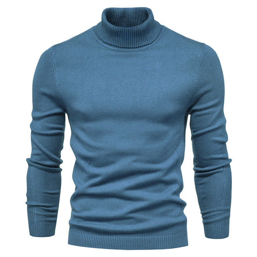 Suéter Cuello Alto Slim Fit Básico para Hombre - Abrigo Casual Invierno - Image 10