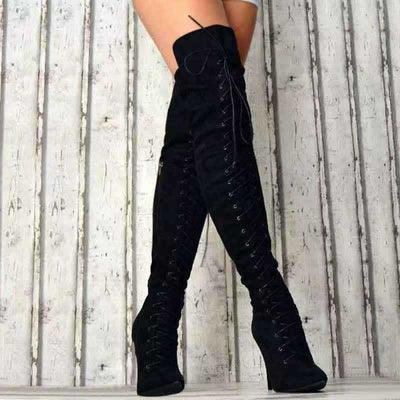 Botas Stiletto Largas de Gamuza para Mujer - Elegancia y Sofisticación - Image 8