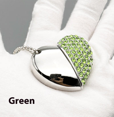 Memoria USB Corazón con Incrustaciones de Moda - Image 15