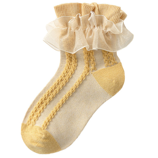 Calcetines Princesa Danza Blanco Delgado para Niña - Primavera y Otoño - Image 14