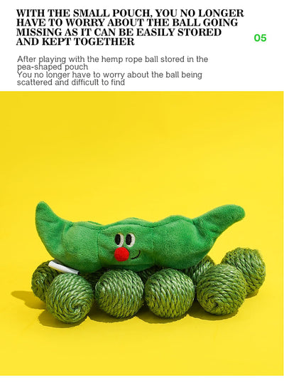 Juguetes Interactivos para Gatos - Pelotas de Sisal y Bastón Teaser - Image 14