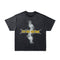 Camiseta Oversize Retro Hip-hop con Estampado Urbano