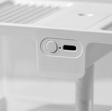 White rectangular humidifier with a gray handle and a digital display showing '86' on a white background. - Image 20