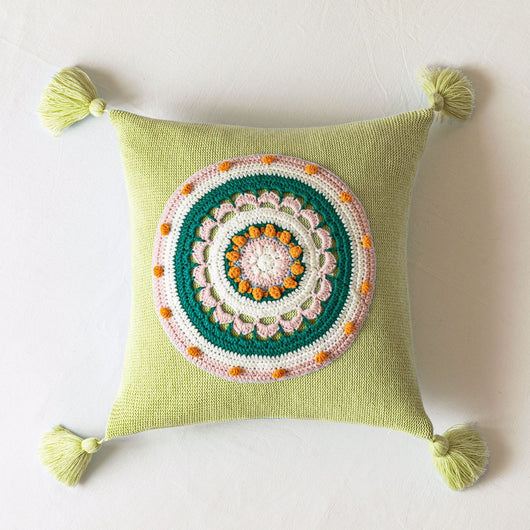 Funda de Cojín Tejida con Borlas para Sofá - Image 13
