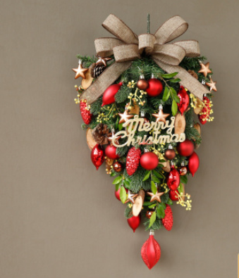 Corona Navideña Jinghua para Puerta - Decoración Elegante de Pared - Image 11