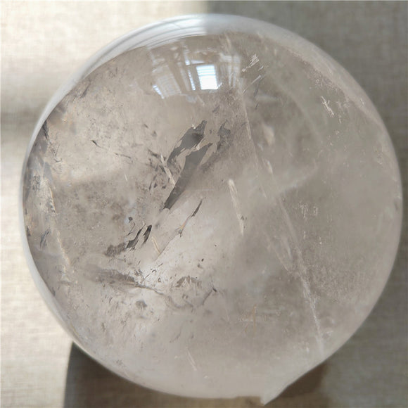 Esfera de Cristal Blanco Natural para Decoración