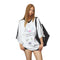 Playera Cuello V con Estampado de Patchwork en Contraste de Colores